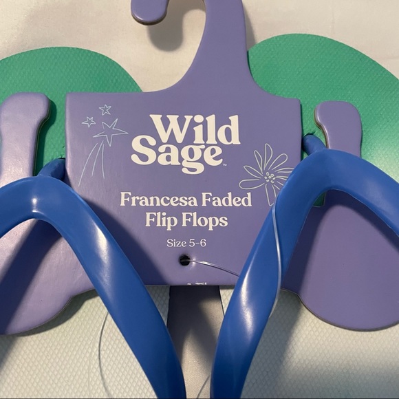 **FREE** WILD SAGE Francesca Ombre Women's Flip Flops in Blue - Picture 8 of 9